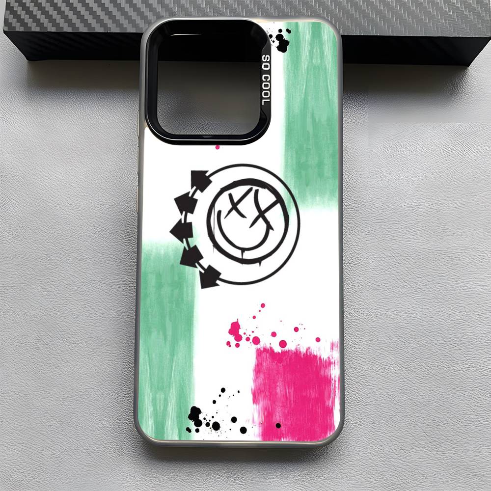 Band B-Blink-182 Phone Case For iPhone 16 15 14 13 12 11 Pro Max Grey Black Matte Laser Metallic Aurora Funda