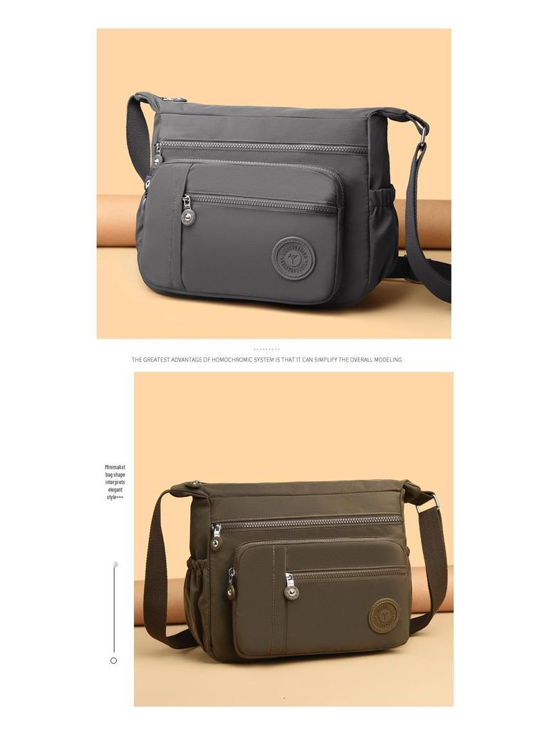 Women's Waterproof Nylon Single Shoulder Crossbody Bag - Casual Fashion, Simple Mom Shopping Bag