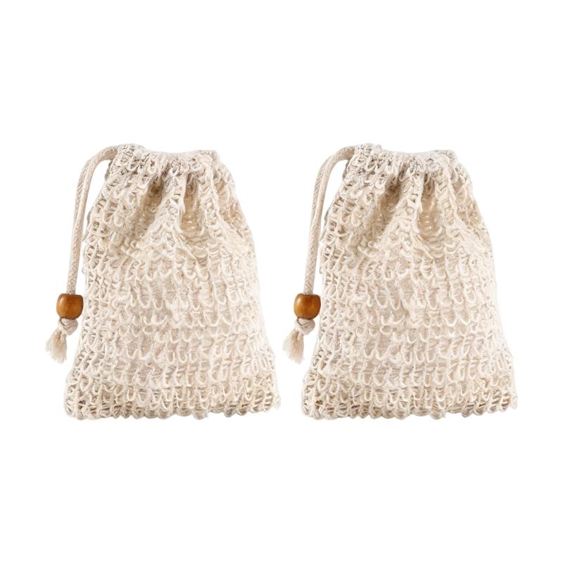 1-10 Stück Duschbad Sisal Seifenbeutel Natürlicher Sisal Seifenbeutel Peeling Seifensparer Beutelhalter für Bad & Dusche Seifenaufschäumende Netzbeutel