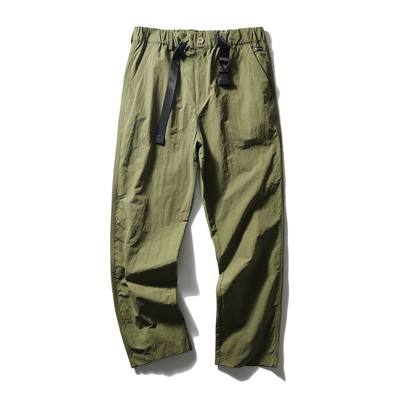 Outdoor Ice Silk Quick-Drying Functional Overalls Men s Summer Thin American Straight Pants Foreign Trade Men s Trousers Casual Trousers Green S