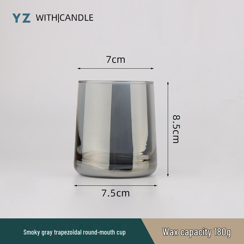 Handmade Frosted Glass Scented Candle Cup - Creative DIY Wax Container