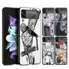 Vinland Saga Case Phone Cover for Samsung Galaxy Z Flip 6 5 4 3 5G ZFlip6 ZFlip5 ZFlip4 ZFlip3 Black Hard Trend Fundas