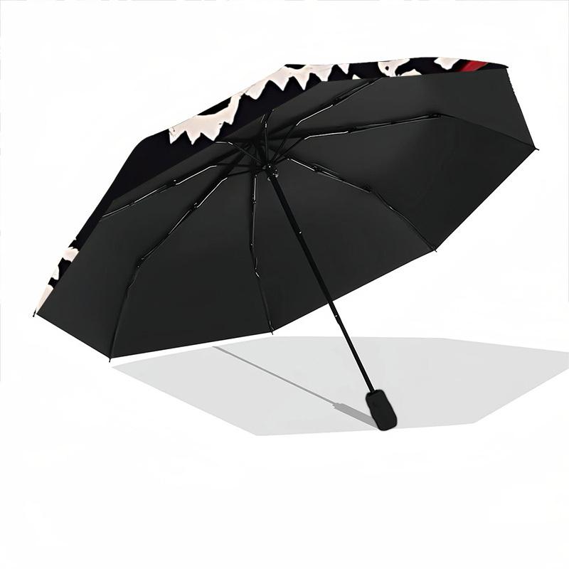 1pc Tiger Print Automatic Open/close Folding Umbrella, Compact Portable Travel Umbrella, Durable Construction Yy250809052