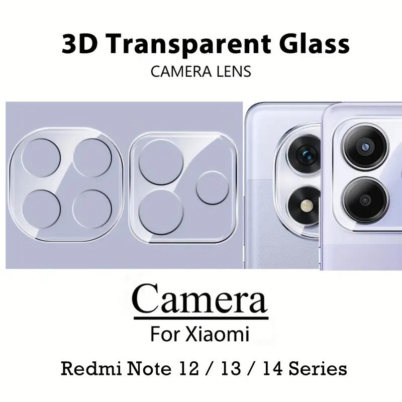 3Pcs High Definition 3D Lens Film Protector for Xiaomi Redmi Note 14 13 Pro Plus+ 4G 5G Camera Tempered Glass Cover Full Protect
