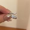 Aquamarine Heart Zircon Adjustable Moonlight Women's Ring - Luxury Design