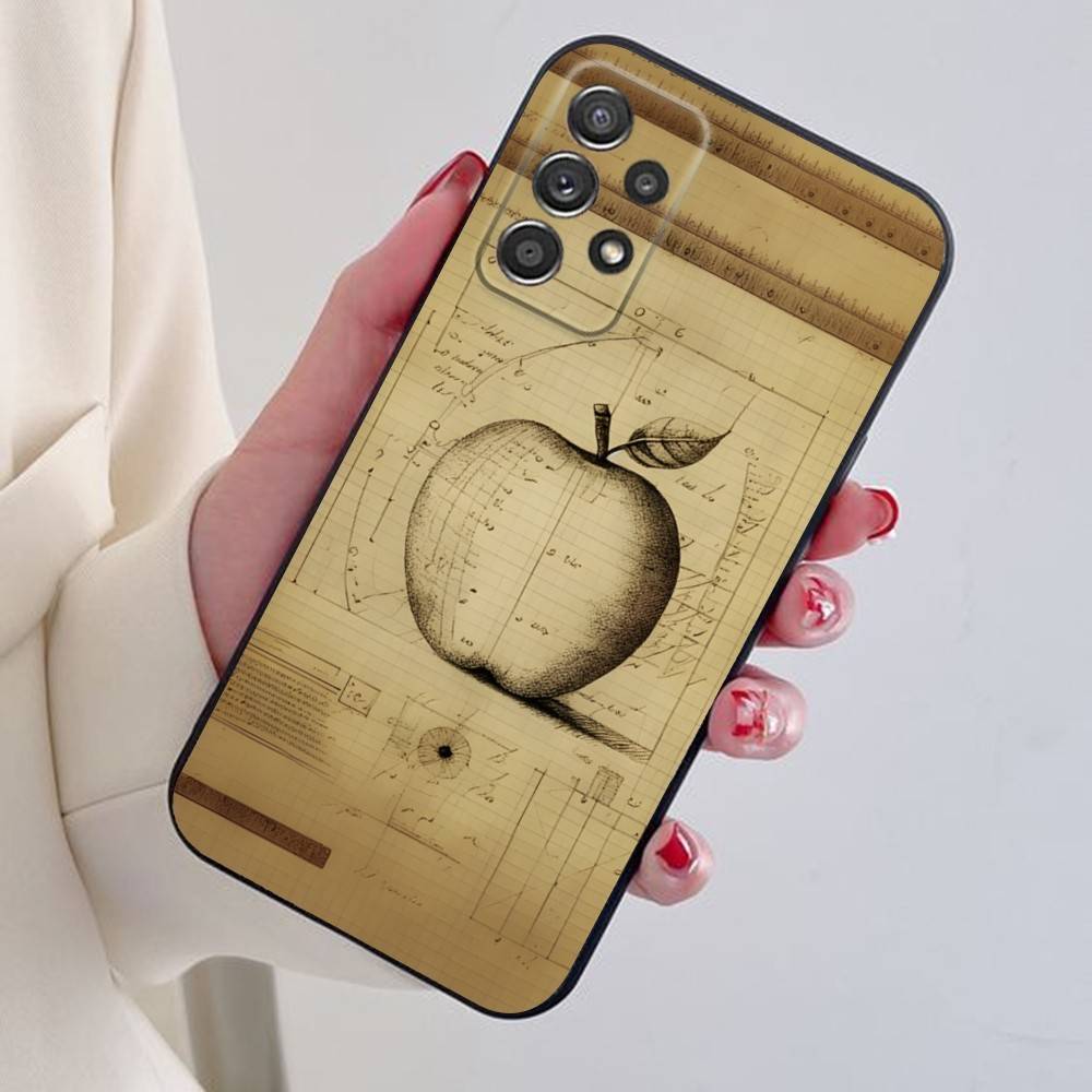 L-Leonardo da Art Vinci Phone Case For Samsung S24,21,22,23,30,Ultra,20,Plus,Note,10,9,Black soft silicone case