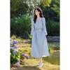 French Retro Embroidered V-Neck Dress