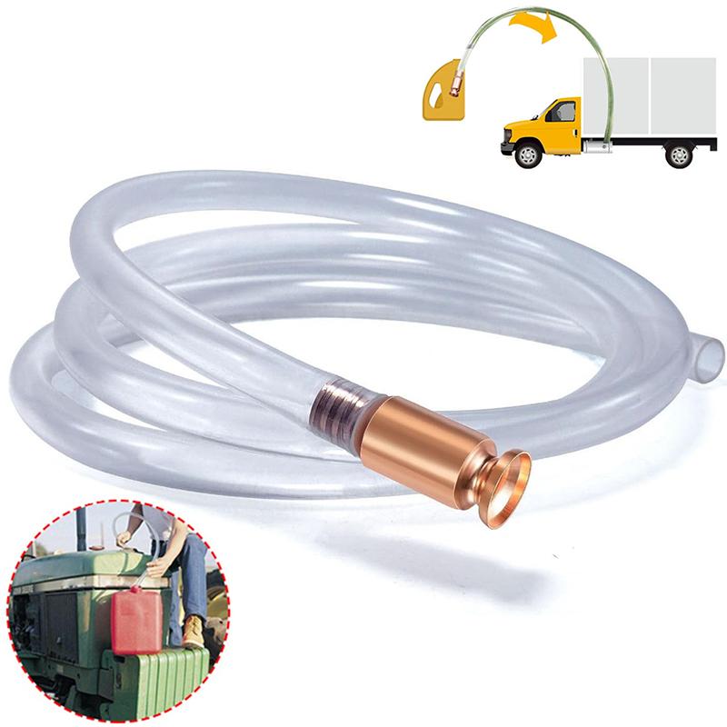 Self Tools Gasoline Fuel Siphon Hose Pump Manual Suction Pipe 2M for Car Motorbike Boat Emergency