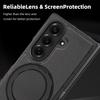 For Samsung Galaxy Z Fold7 5G Case with Ring Kickstand Magnetic Case PU Leather Back Cover