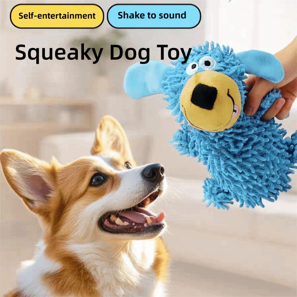 Cartoon Pet Shake Sound Toy Bite-resistant Pet Chew Plush Toy Durable Squeaky Dog Toy Gift