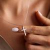 Stainless Steel Cross Gold Silver Color Necklace for Women Men Exquisite Chain Fashion Necklaces Jewelry Birthday Present