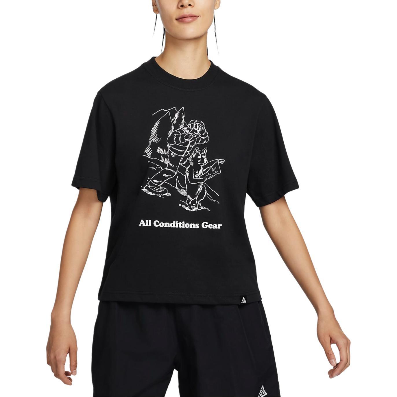(WMNS) Nike ACG Loose Graphic T-shirt Asia Sizing  Black  Women s FV7326-010 S