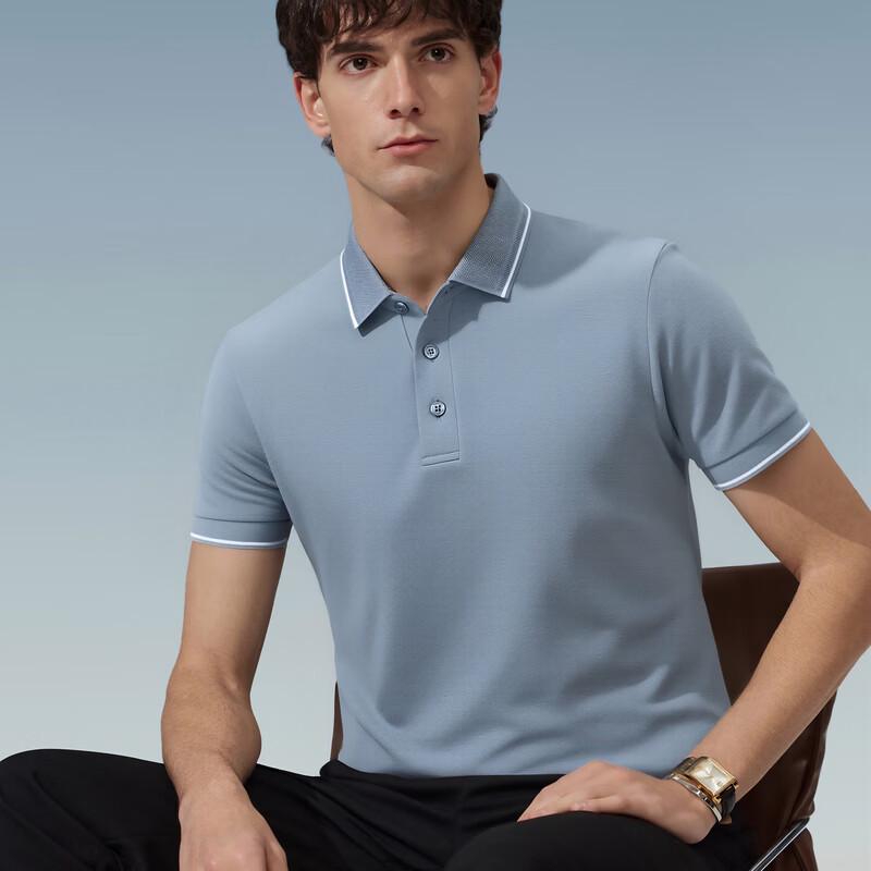 Judger Men's Summer Business Casual Short Sleeve Polo Shirt