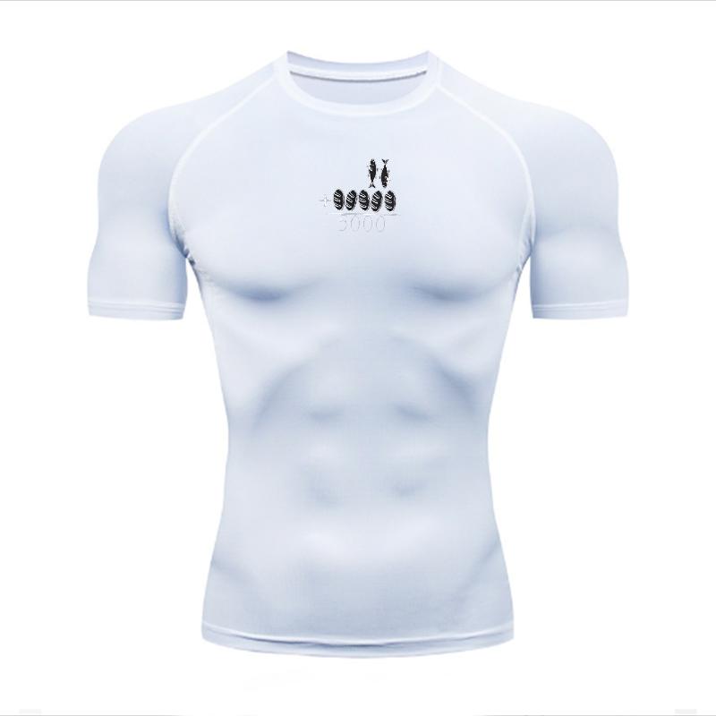 Fitness Sportswear Teenagers Moisture-Wicking T-shirt Graphic Tops Tight Training Clothes Breathable Slim Fit Compression Running Moisture-Wicking S