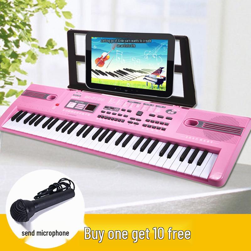 61-Key Children's Electronic Keyboard - Early Education Puzzle Toy for Ages 3-8