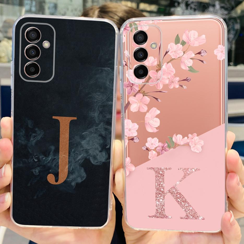 Pro Samsung Galaxy M13 4G Pouzdro SM-M135F Stylový Kryt s Písmeny Měkké Silikonové Pouzdro na Telefon Pro Samsung M13 M 23 Galaxy M23 Měkké Tašky