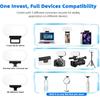 78 LED Video Light 2600-6000 K 3 Light Modes 10-Level Dimmable Built-in 3000 mAh Batteries CRI 95+ High Power Panel Light with 3 Bases