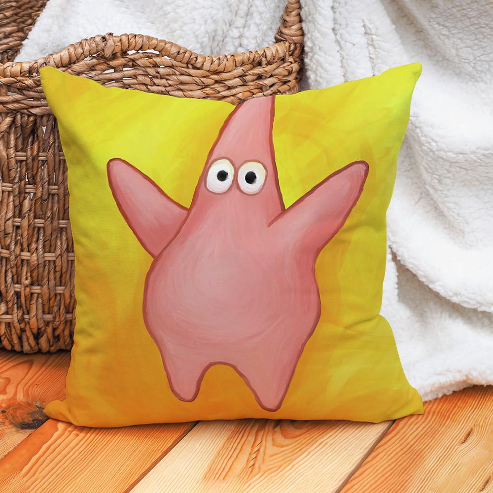 Art Monster Squid S-SquarePants Octopus Brother Pillow Case Home Cushion Cover Suitable For Office Sofa Car Suitable For All