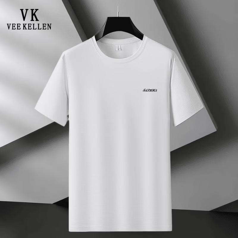 VEE KELLEN Men's Ice Silk Round Neck T-Shirt