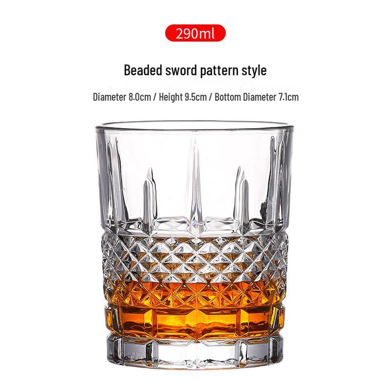 ZISIZ European Style Crystal Whiskey Glass