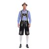Cosplay new German traditional beer festival costume plaid shirt men's beer suspenders set Halloween beer costume