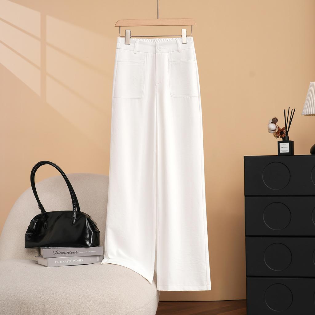 Fashion Drape Loose and Versatile Casual Straight-leg Pants Women's 1116 Summer Explosion High Waist Thin Narrow Wide-leg Pants