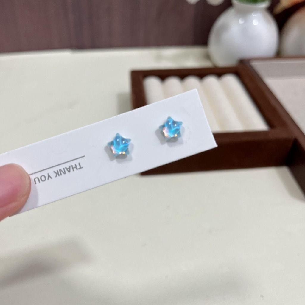 Iridescent Star Magnetic Ear Clips – No Piercing Needed, Versatile & Colorful Summer Earrings