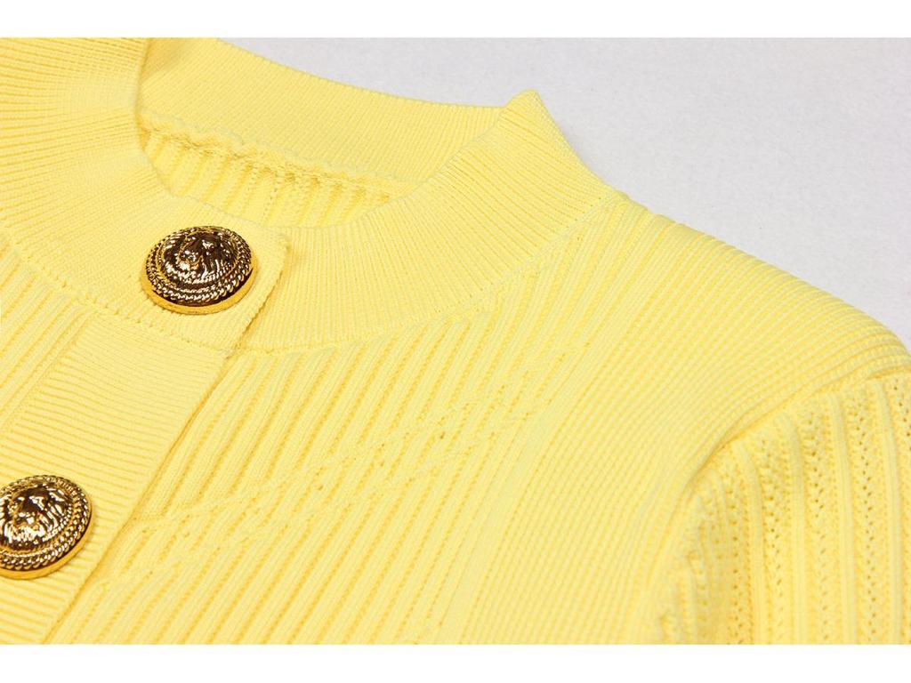 2025 Spring/Autumn Women's Fashion Knitted Cardigan & A-Line Skirt Set
