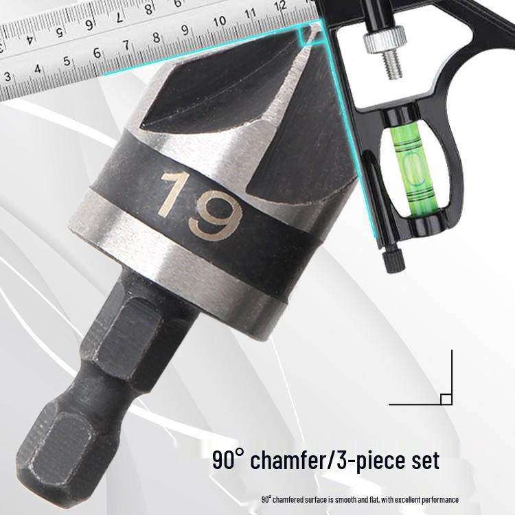 Stainless Steel 90° Single-Edge Chamfering Knife and Deburring Drill.