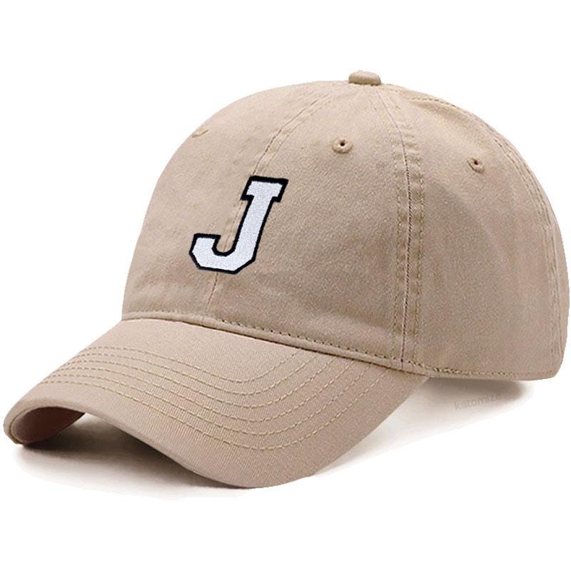 Initial Letter A-Z Embroidery Baseball Cap For Womne Men High Quality Soft Cotton Fashion Team Sport Visors Snapback Caps