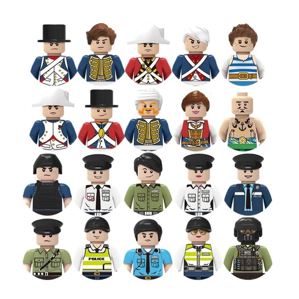 Stadt Charaktere Actionfiguren Bausteine Polizist Lehrer Feuerwehrmann Beruf Mini Figur Puppen Bricks Set Kinderspielzeug