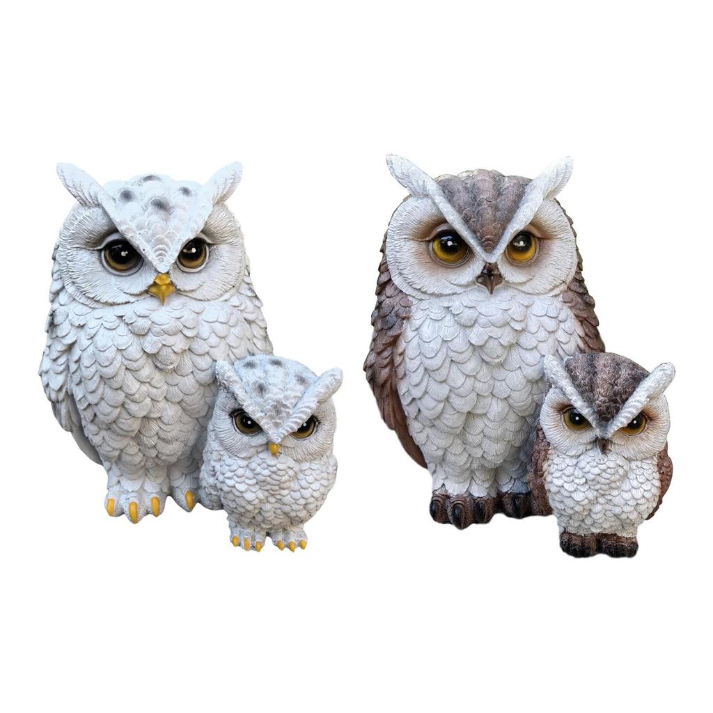 Owl Statue Scare Birds Away Garden Decoration for Flowerpot Balcony Patio