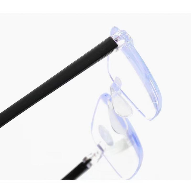 New Men Women Rimless Reading Glasses Anti Blue Light Bifocal Far Near Magnification Eyewear Presbyopic Glasses +1.0 +4.0