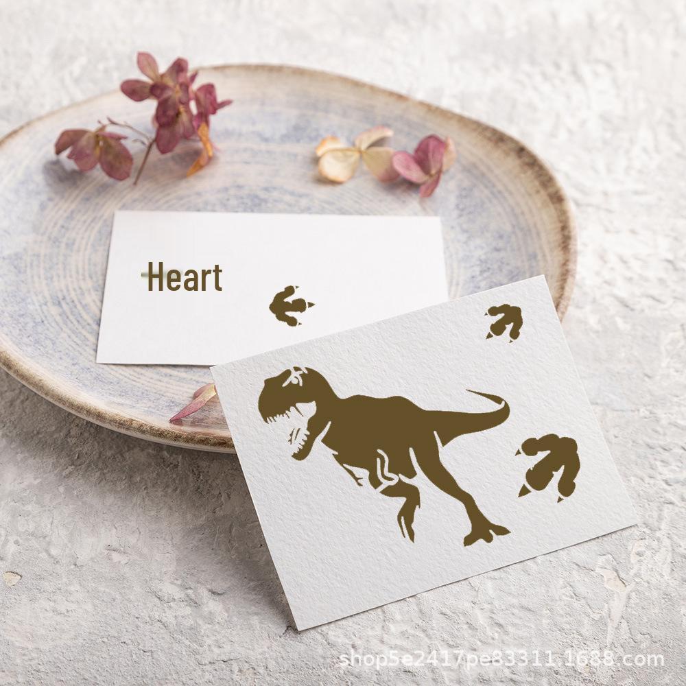 Dinosaur Painting Stencil Set - DIY Wall Decoration Templates (6 Sheets)