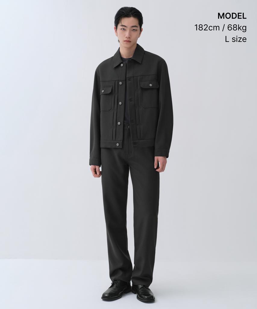 Musinsa Standard Formal Trucker Jacket [Dark Grey]
