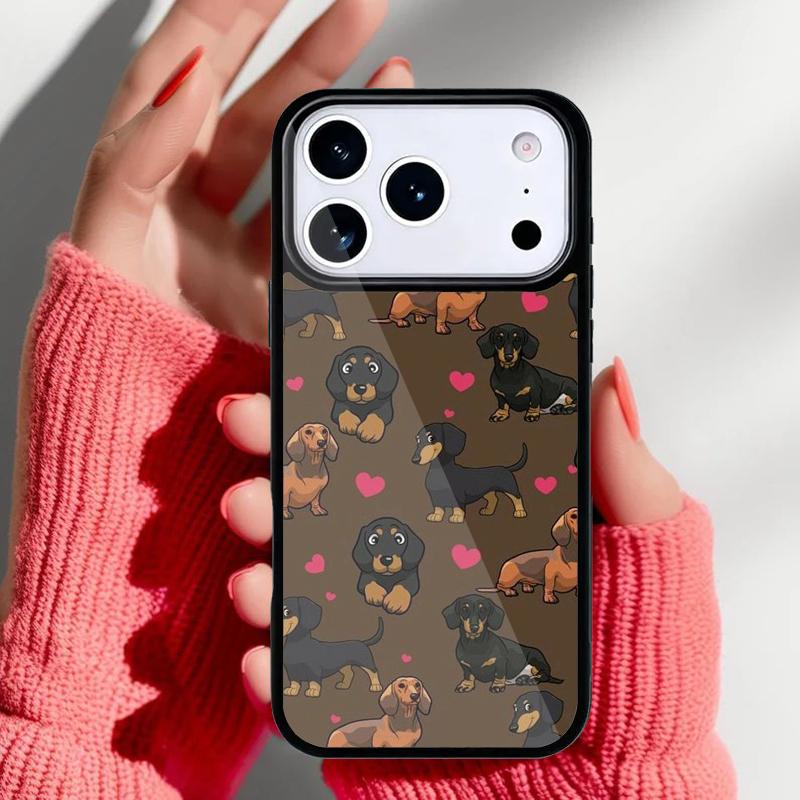 Cartoon Animal Dog Cat Pig Phone Case for iPhone 17 16 15 14 13 Pro Max Back Cover for 12 11 Pro Coque