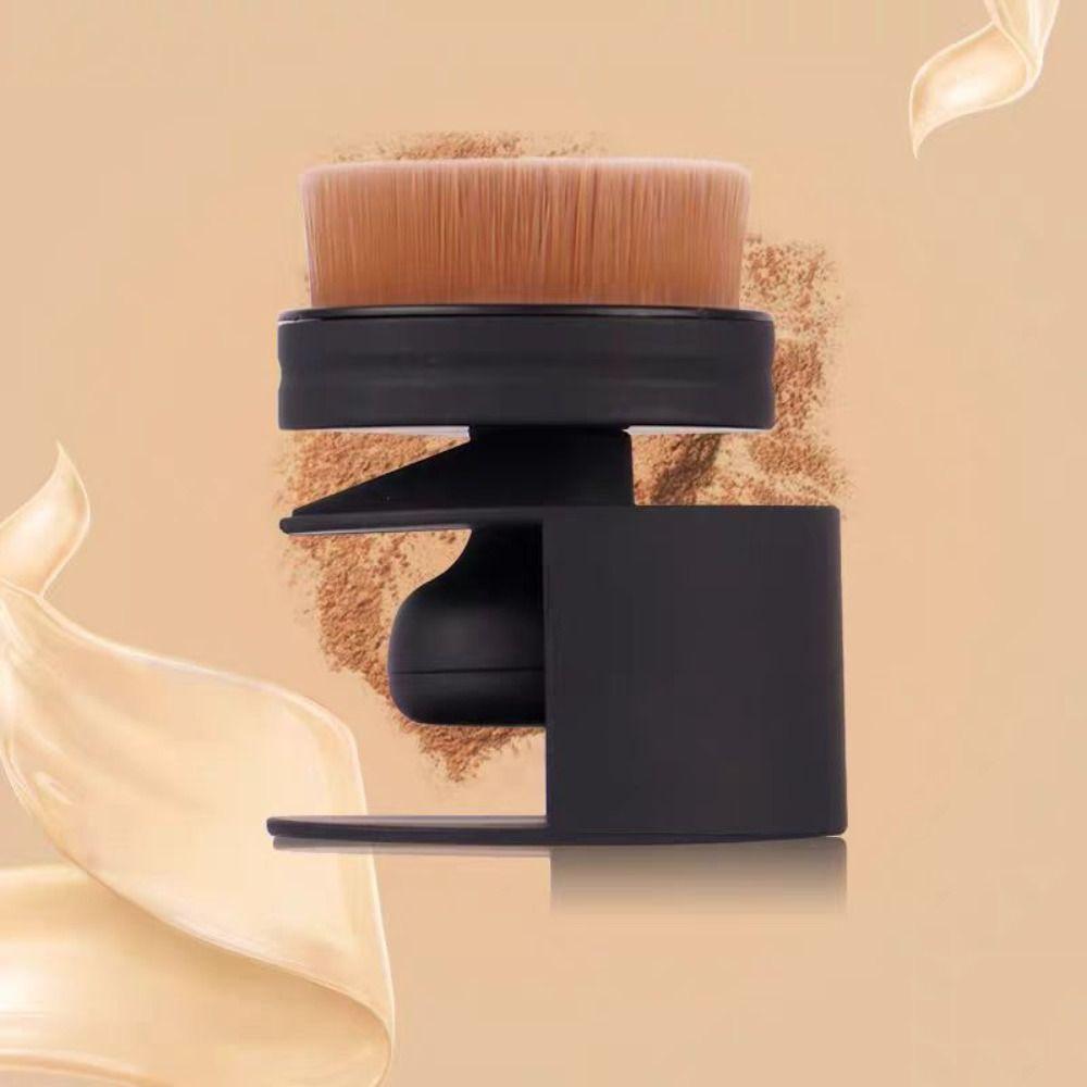 Plastic Stamp Foundation Brush Handheld Nail Dusting Brush Professional Flat Makeup Brush  Makeup