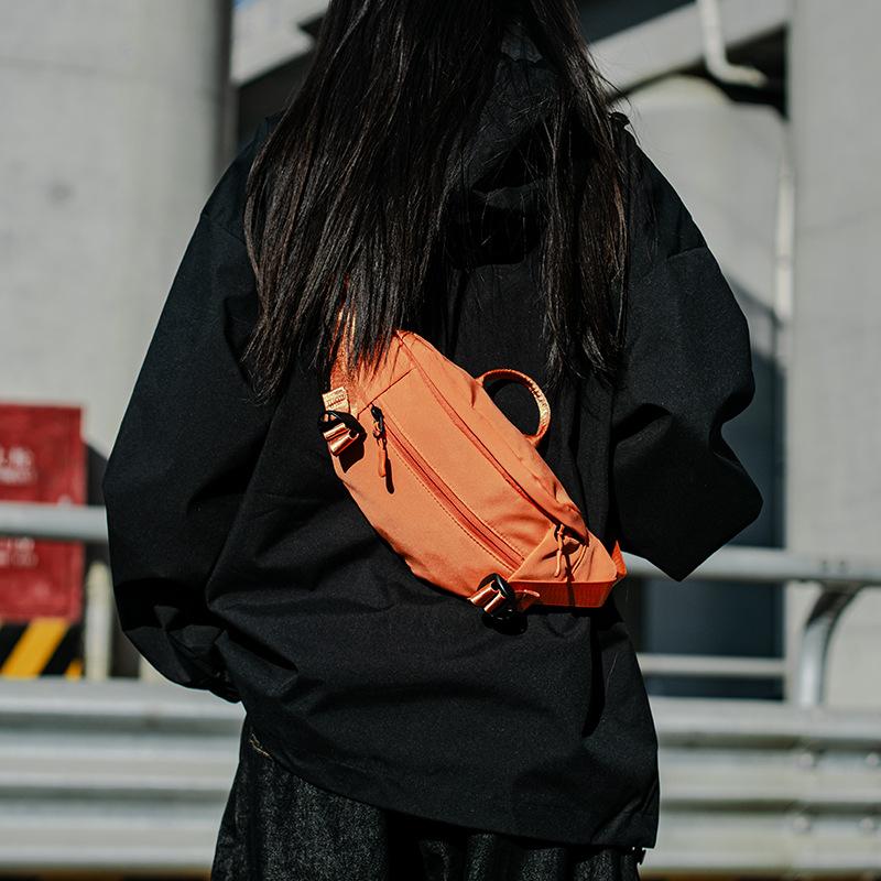 

Легкая и повседневная нейлоновая нагрудная сумка, новая модная мужская и женская повседневная поясная сумка, сумка-мессенджер. оранжевый