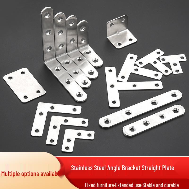 Stainless Steel 90° Right Angle Bracket for Furniture and Shelf Support