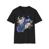 Blumen Pfau Unisex Softstyle T-Shirt, Boho Shirt, Geschenk für Naturfreunde, Sommer