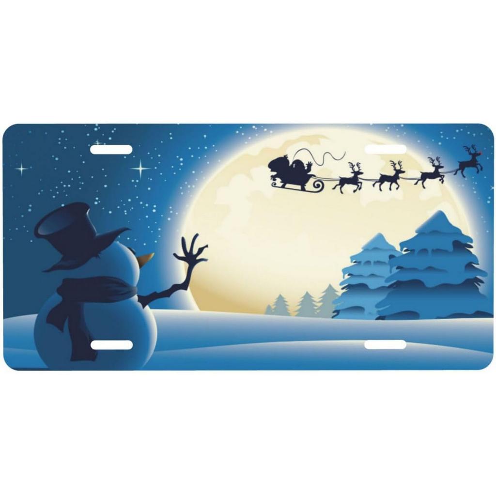 License Plates Sant Claus Metal Tin Signs for Wall Decoration Vintage Tags Metal Automotive Signs For Cafe Bar Club Garage Pu