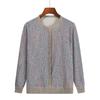 Middle-aged Elderly Women Spring and Autumn Long-sleeved Thin Old Lady Small Shirt New Mother Spring Bottoming Shirt Grandma Clothes