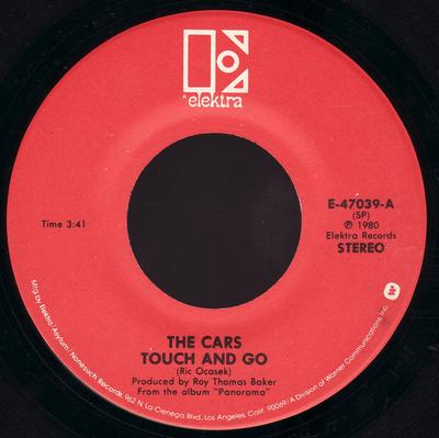 7inch Record CARS  Touch And Go  Down Boys E47039 ELEKTRA 1980 US Dance  Electronica Used