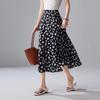SOFSIL Damen Retro Blumen Seide A-Linie Midi Rock