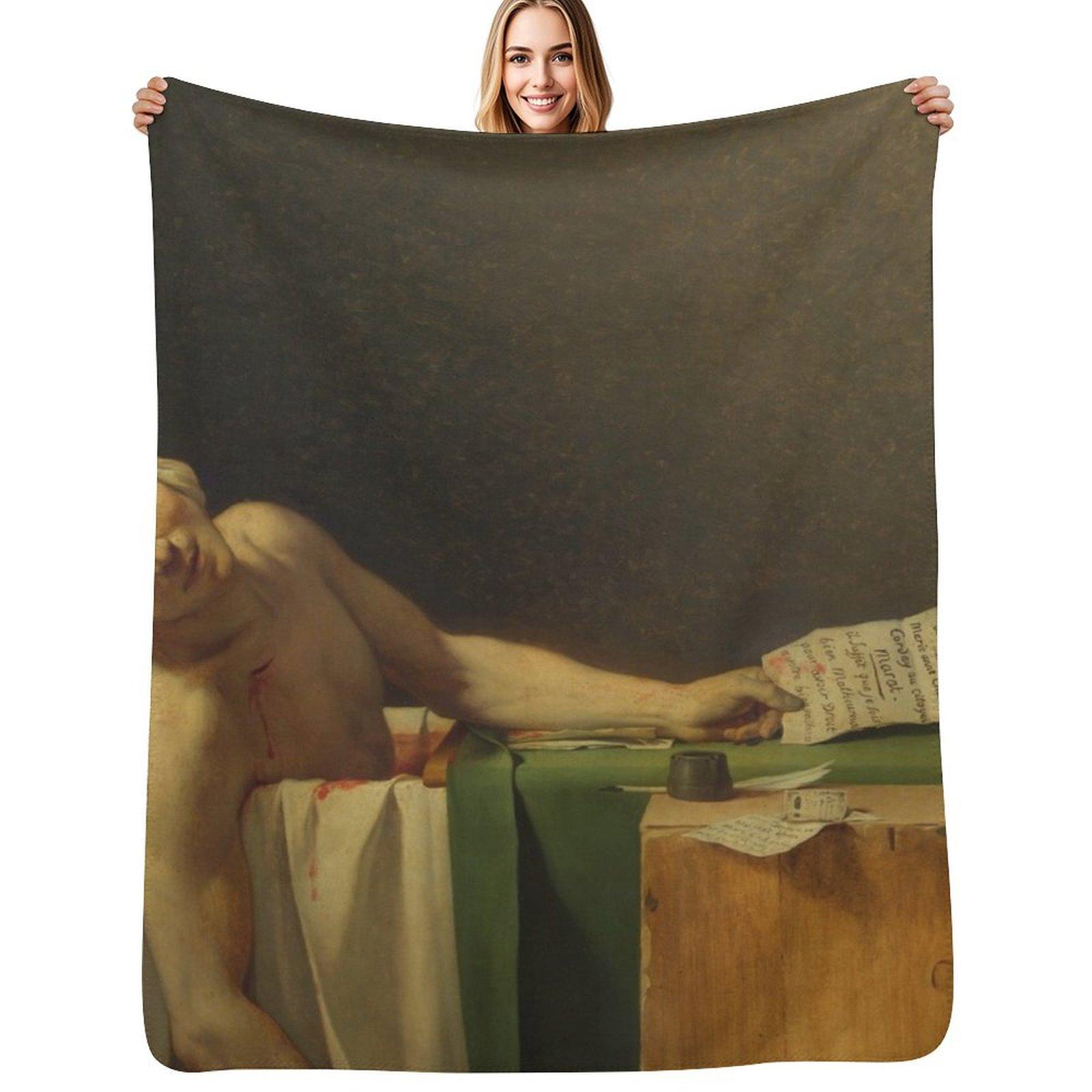 

Davids Death of Marat Throw Blanket Cozy Light Blanket for Travel Camping Picnic 102x76cm(40x30in)