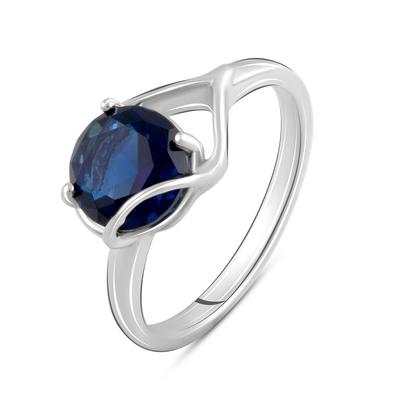 Silver Ring with Nano 1.438ct Sapphire (2090519) 2.91 Gr. 925 Samples