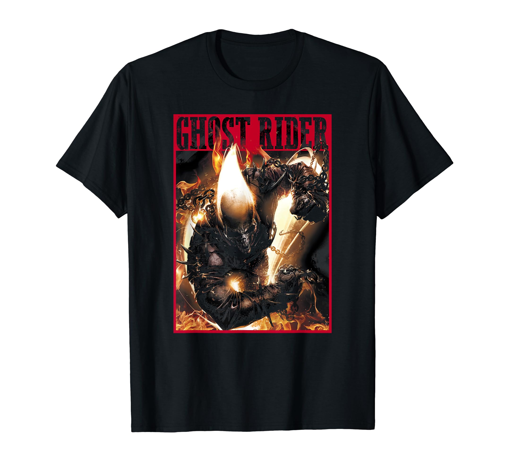 

Marvel Ghost Rider Fury Comic Wanted Poster T-Shirt