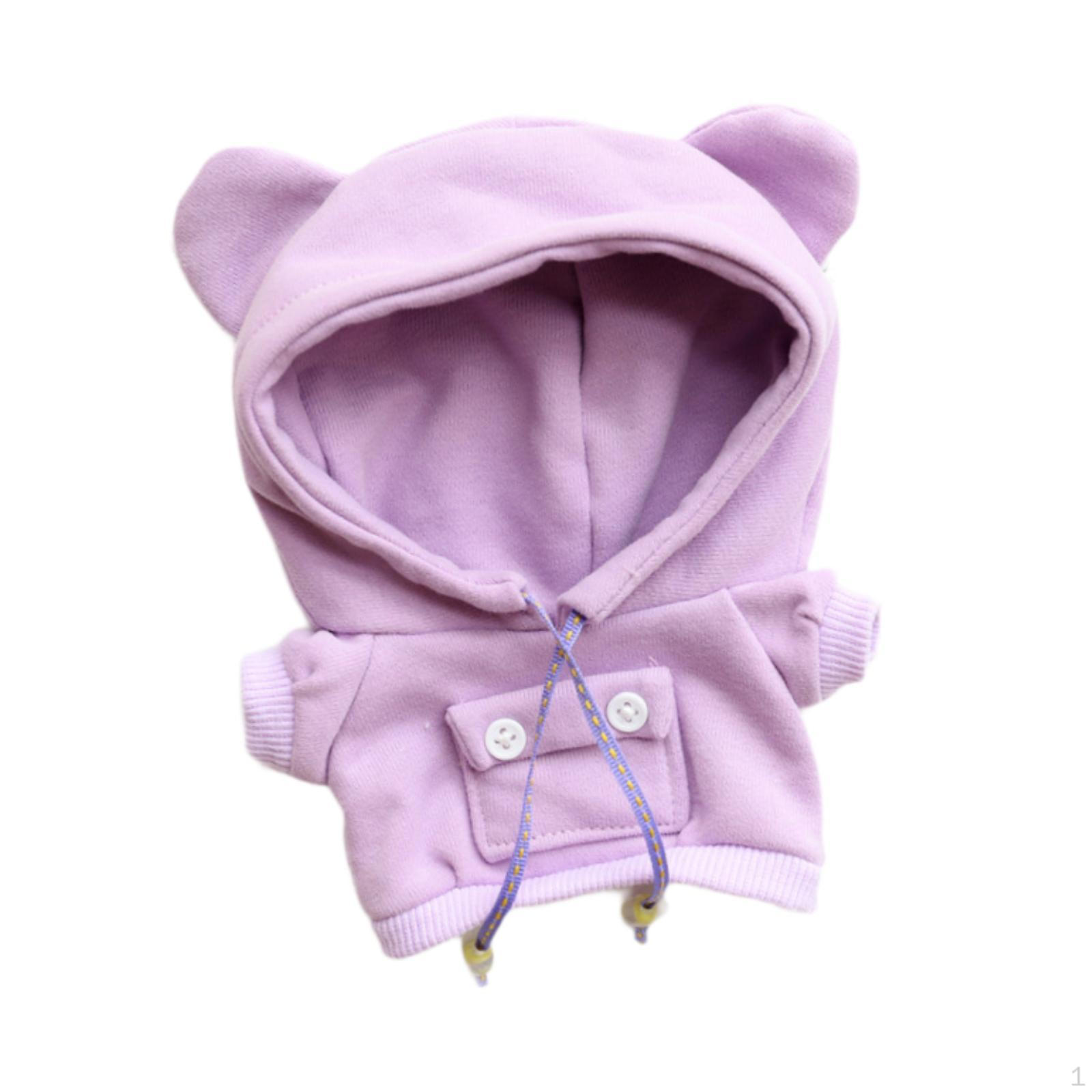 

Кукольная одежда для плюшевых очаровательных толстовок с капюшоном, удобных стильных костюмов, реквизита для фотосъемки фиолетовый