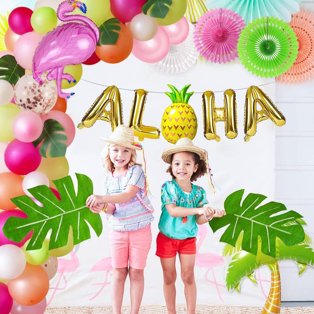 Flamingo & Pineapple Aloha Party Balloon Set for Birthday Decor
