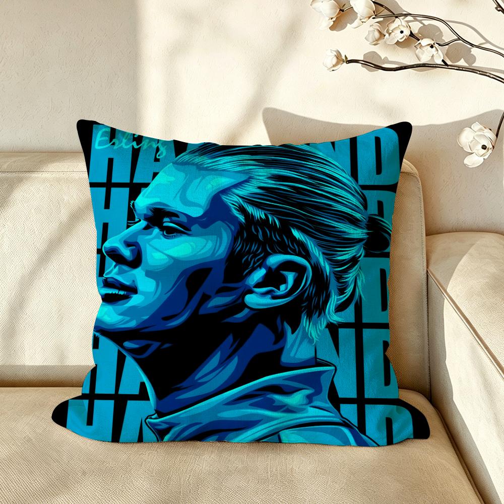 Sport EErling HHaaland Cushion Cover Pillow Case Antidustmite Pillowcase Silky Short Plush Sofa Cushion Cover hot